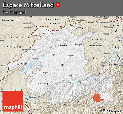 Classic Style Map of Espace Mittelland