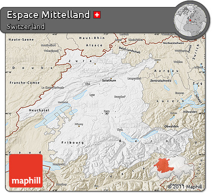 Classic Style Map of Espace Mittelland