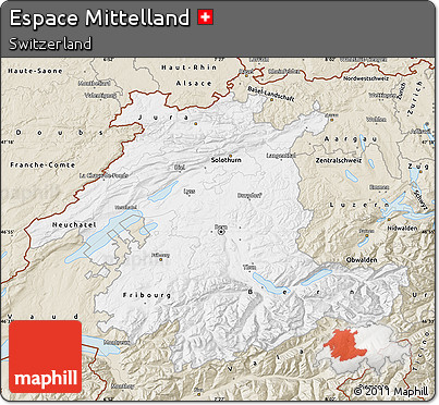 Classic Style Map of Espace Mittelland