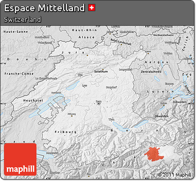 Silver Style Map of Espace Mittelland