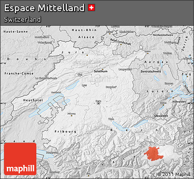 Silver Style Map of Espace Mittelland