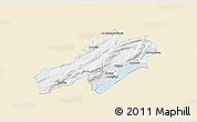 Classic Style 3D Map of Neuchâtel, single color outside