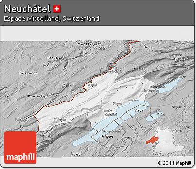 Gray 3D Map of Neuchâtel
