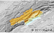 Physical 3D Map of Neuchâtel, desaturated
