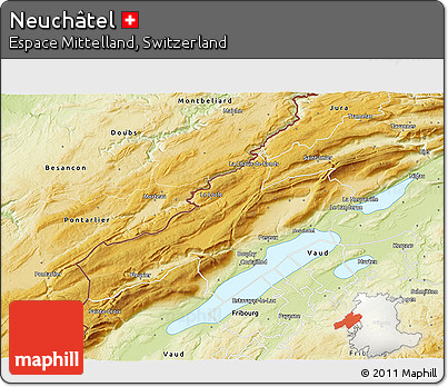 Physical 3D Map of Neuchâtel