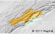 Physical 3D Map of Neuchâtel, lighten, desaturated