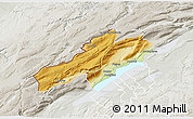 Physical 3D Map of Neuchâtel, lighten, semi-desaturated