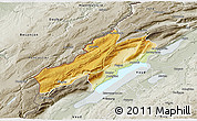 Physical 3D Map of Neuchâtel, semi-desaturated