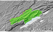 Political 3D Map of Neuchâtel, desaturated