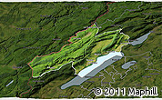 Satellite 3D Map of Neuchâtel, darken