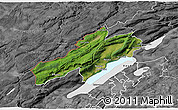 Satellite 3D Map of Neuchâtel, desaturated