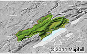 Satellite 3D Map of Neuchâtel, lighten, desaturated