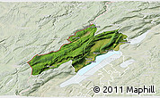 Satellite 3D Map of Neuchâtel, lighten