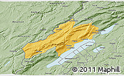 Savanna Style 3D Map of Neuchâtel