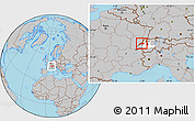 Gray Location Map of Neuchâtel, highlighted parent region