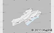Gray Map of Neuchâtel, single color outside