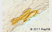 Physical Map of Neuchâtel, lighten
