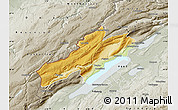 Physical Map of Neuchâtel, semi-desaturated