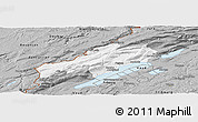 Gray Panoramic Map of Neuchâtel