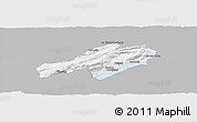 Gray Panoramic Map of Neuchâtel, single color outside