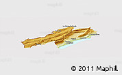 Physical Panoramic Map of Neuchâtel, cropped outside