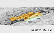 Physical Panoramic Map of Neuchâtel, desaturated