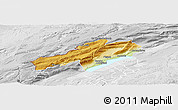 Physical Panoramic Map of Neuchâtel, lighten, desaturated