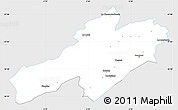 Silver Style Simple Map of Neuchâtel, single color outside