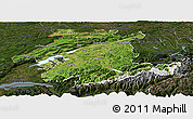 Satellite Panoramic Map of Espace Mittelland, darken