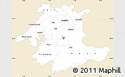 Classic Style Simple Map of Espace Mittelland, single color outside