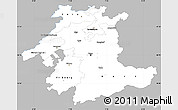 Gray Simple Map of Espace Mittelland, single color outside
