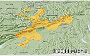 Savanna Style 3D Map of Solothurn