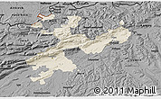 Shaded Relief 3D Map of Solothurn, darken, desaturated