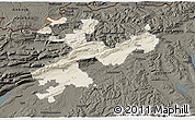 Shaded Relief 3D Map of Solothurn, darken