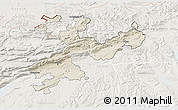 Shaded Relief 3D Map of Solothurn, lighten