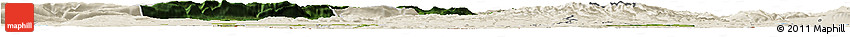 Satellite Horizon Map of Solothurn, shaded relief outside