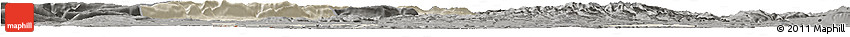 Shaded Relief Horizon Map of Solothurn, darken, semi-desaturated