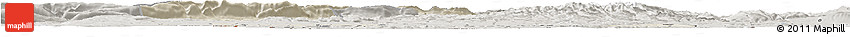 Shaded Relief Horizon Map of Solothurn, semi-desaturated