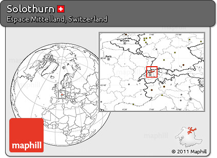 Blank Location Map of Solothurn