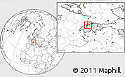 Blank Location Map of Solothurn, highlighted country, within the entire country