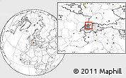 Blank Location Map of Solothurn, highlighted country, highlighted parent region, within the entire country