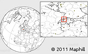 Blank Location Map of Solothurn, highlighted parent region
