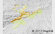 Physical Map of Solothurn, lighten, desaturated
