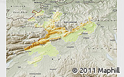 Physical Map of Solothurn, semi-desaturated