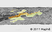 Physical Panoramic Map of Solothurn, darken, desaturated