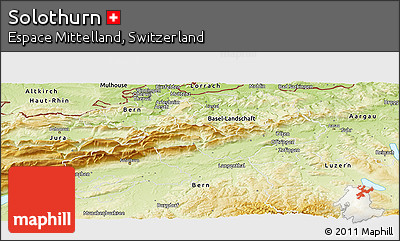 Physical Panoramic Map of Solothurn