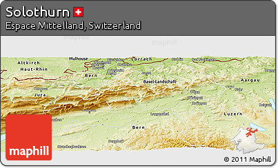 Physical Panoramic Map of Solothurn