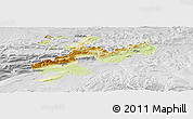 Physical Panoramic Map of Solothurn, lighten, desaturated