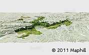Satellite Panoramic Map of Solothurn, lighten