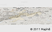 Shaded Relief Panoramic Map of Solothurn, semi-desaturated